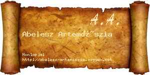 Abelesz Artemíszia névjegykártya